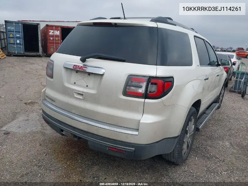 1GKKRRKD3EJ114261 2014 GMC Acadia Slt-1