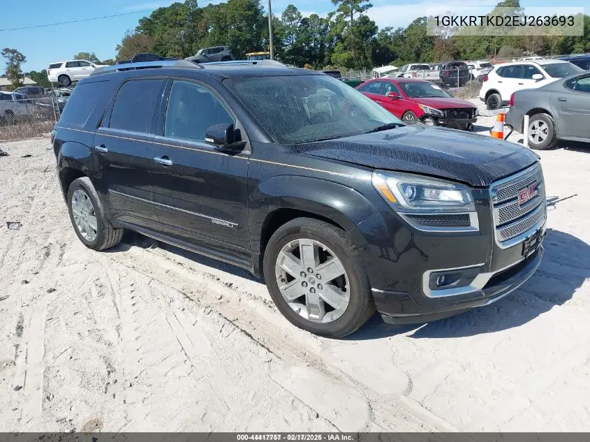 1GKKRTKD2EJ263693 2014 GMC Acadia Denali