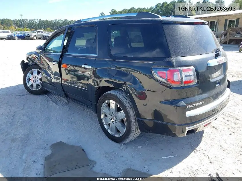 1GKKRTKD2EJ263693 2014 GMC Acadia Denali