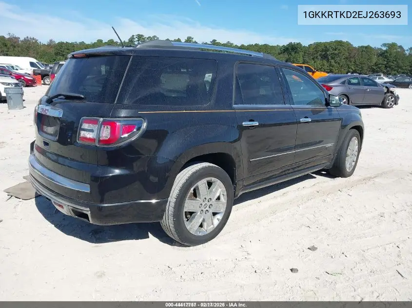 1GKKRTKD2EJ263693 2014 GMC Acadia Denali