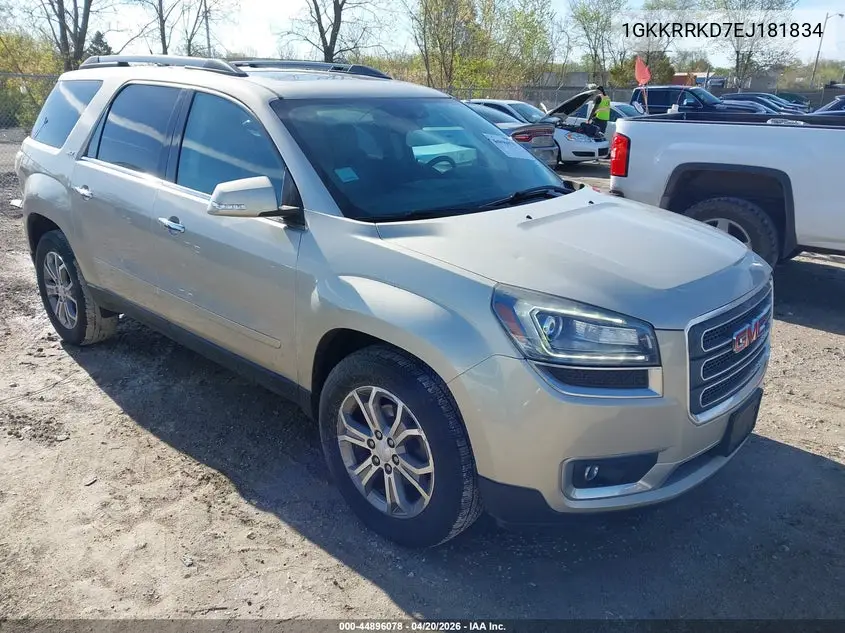 2014 GMC Acadia Slt-1 VIN: 1GKKRRKD7EJ181834 Lot: 44896078