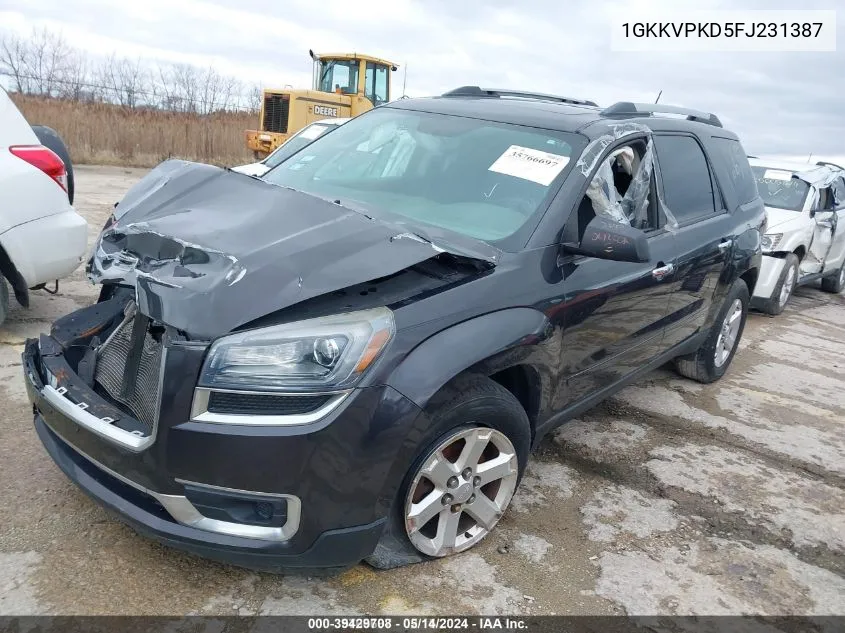 1GKKVPKD5FJ231387 2015 GMC Acadia Sle-2