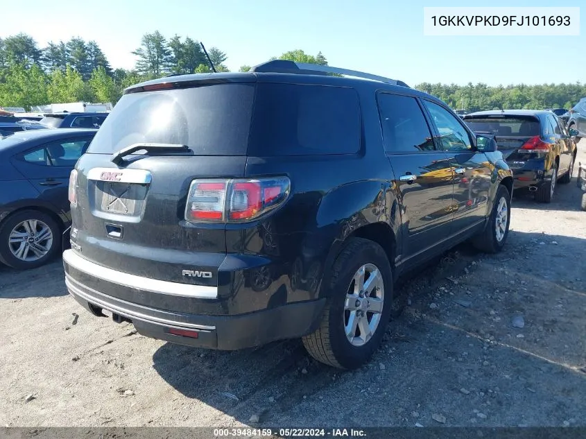 1GKKVPKD9FJ101693 2015 GMC Acadia Sle-2