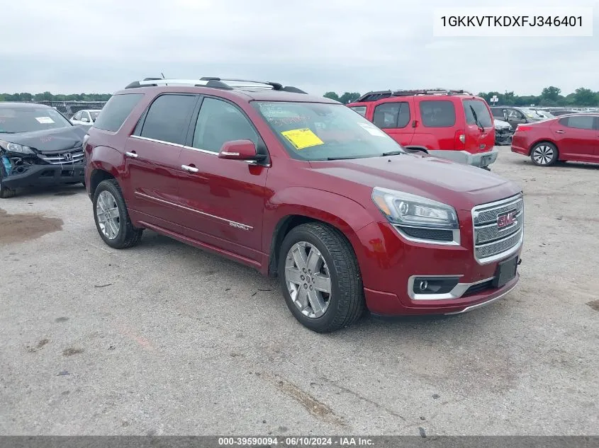 1GKKVTKDXFJ346401 2015 GMC Acadia Denali