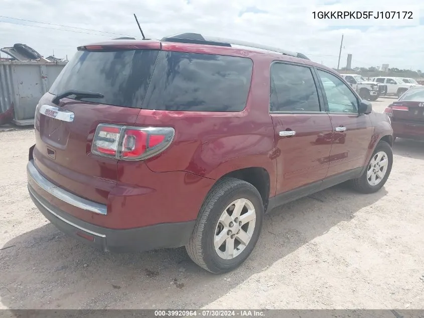 1GKKRPKD5FJ107172 2015 GMC Acadia Sle-2