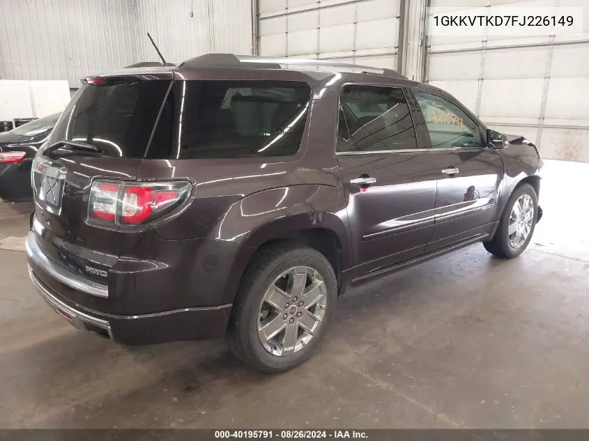 1GKKVTKD7FJ226149 2015 GMC Acadia Denali