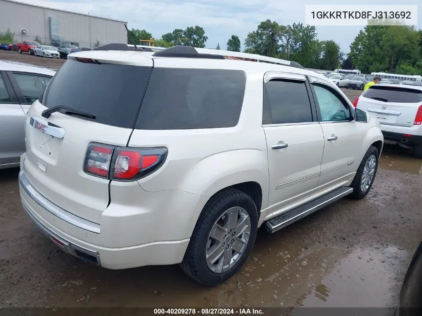 1GKKRTKD8FJ313692 2015 GMC Acadia Denali