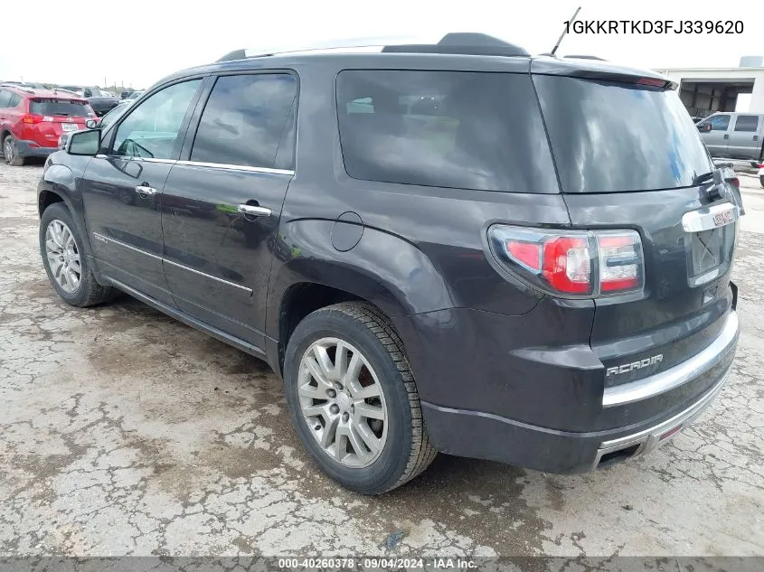 1GKKRTKD3FJ339620 2015 GMC Acadia Denali