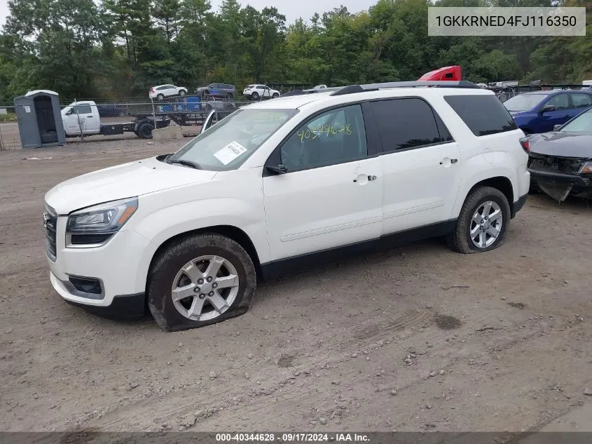 1GKKRNED4FJ116350 2015 GMC Acadia Sle