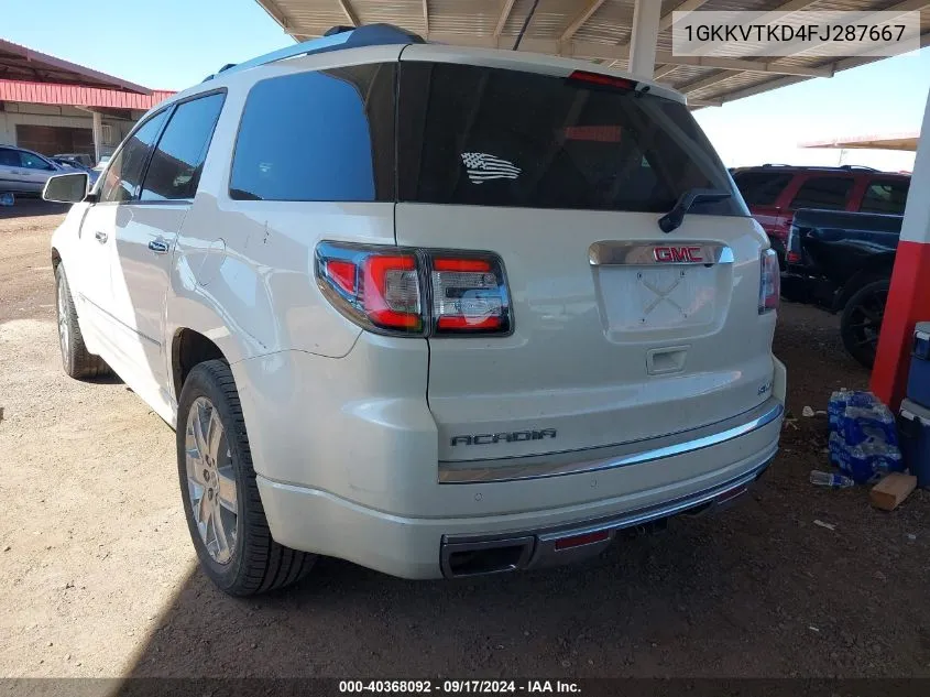 1GKKVTKD4FJ287667 2015 GMC Acadia Denali