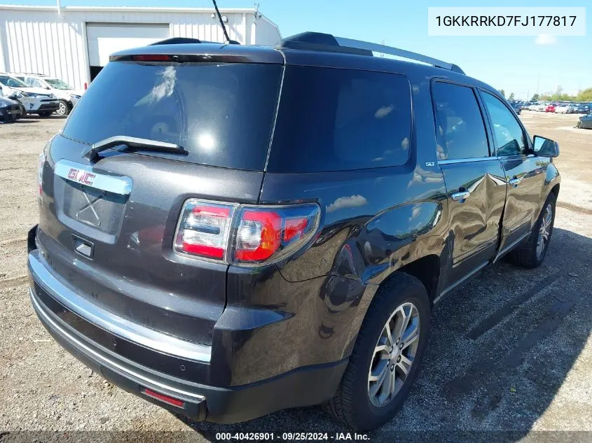 1GKKRRKD7FJ177817 2015 GMC Acadia Slt-1