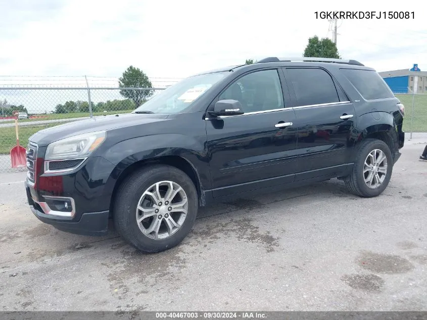 1GKKRRKD3FJ150081 2015 GMC Acadia Slt-1