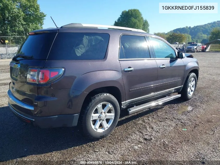 1GKKRNED0FJ155839 2015 GMC Acadia Sle-1