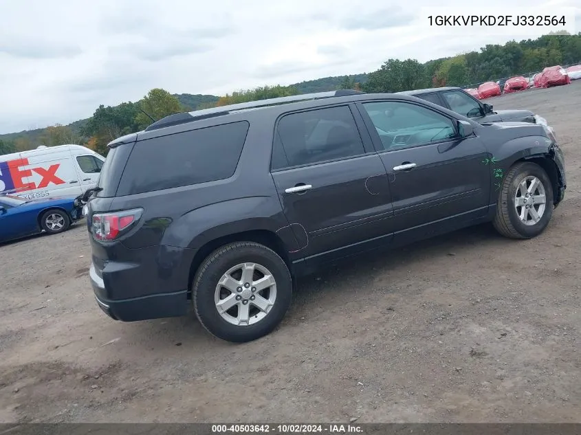 1GKKVPKD2FJ332564 2015 GMC Acadia Sle-2