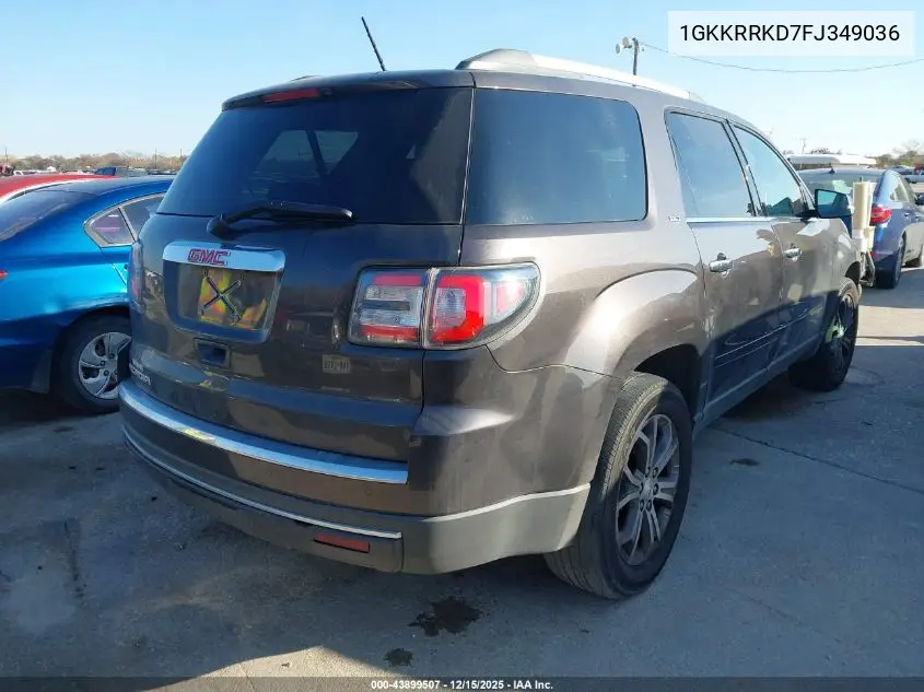 1GKKRRKD7FJ349036 2015 GMC Acadia Slt-1