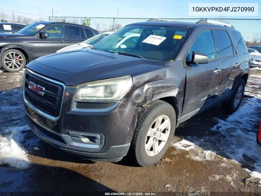 1GKKVPKD4FJ270990 2015 GMC Acadia Sle-2