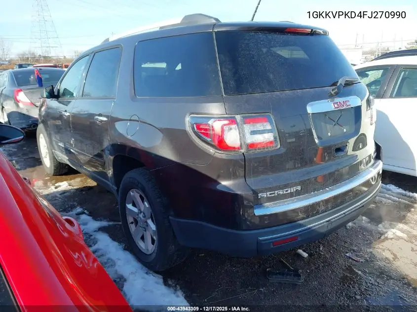 1GKKVPKD4FJ270990 2015 GMC Acadia Sle-2