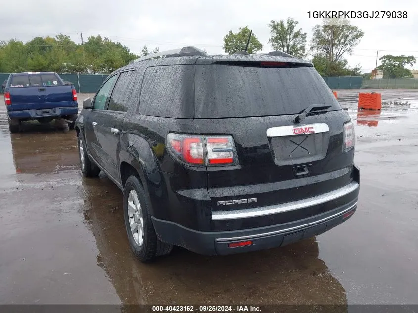 1GKKRPKD3GJ279038 2016 GMC Acadia Sle-2