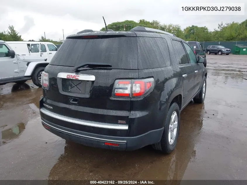 1GKKRPKD3GJ279038 2016 GMC Acadia Sle-2