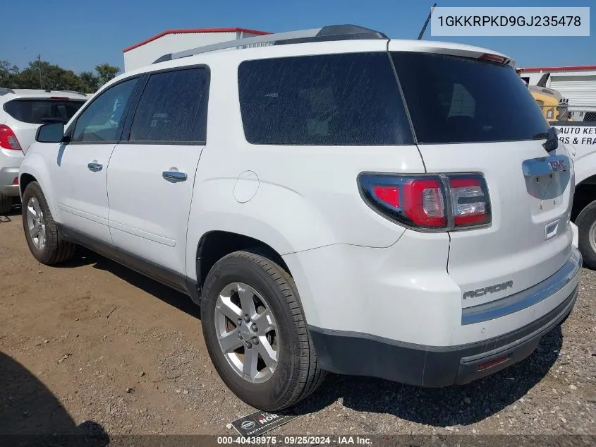 1GKKRPKD9GJ235478 2016 GMC Acadia Sle-2