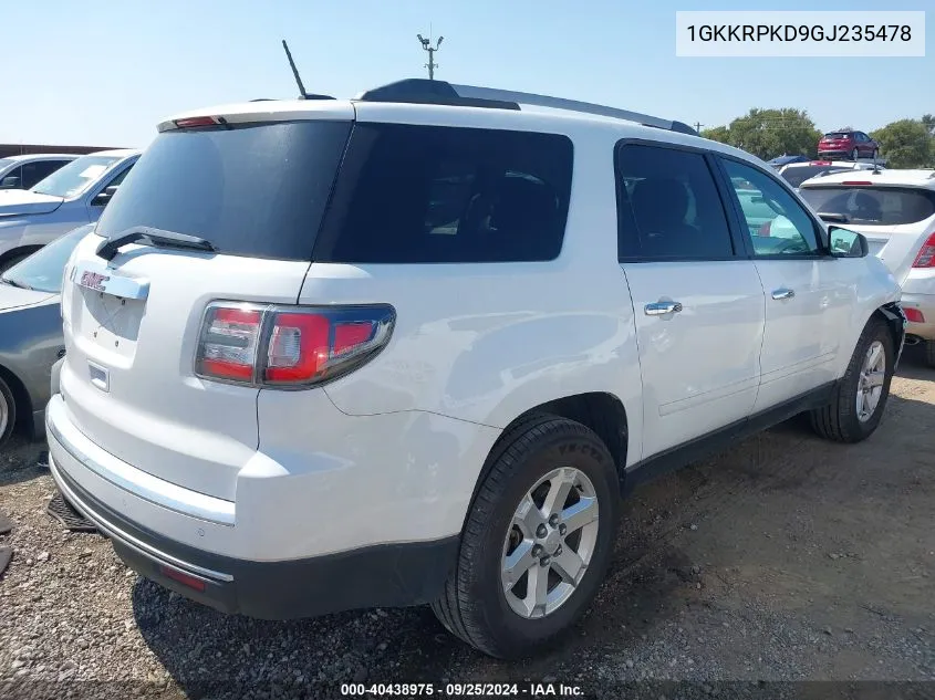 1GKKRPKD9GJ235478 2016 GMC Acadia Sle-2