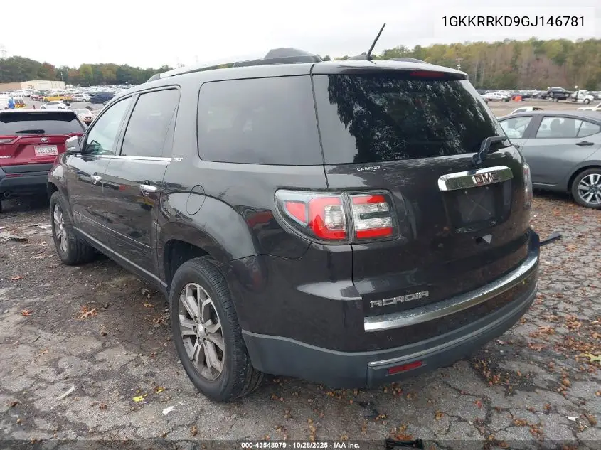 1GKKRRKD9GJ146781 2016 GMC Acadia Slt-1
