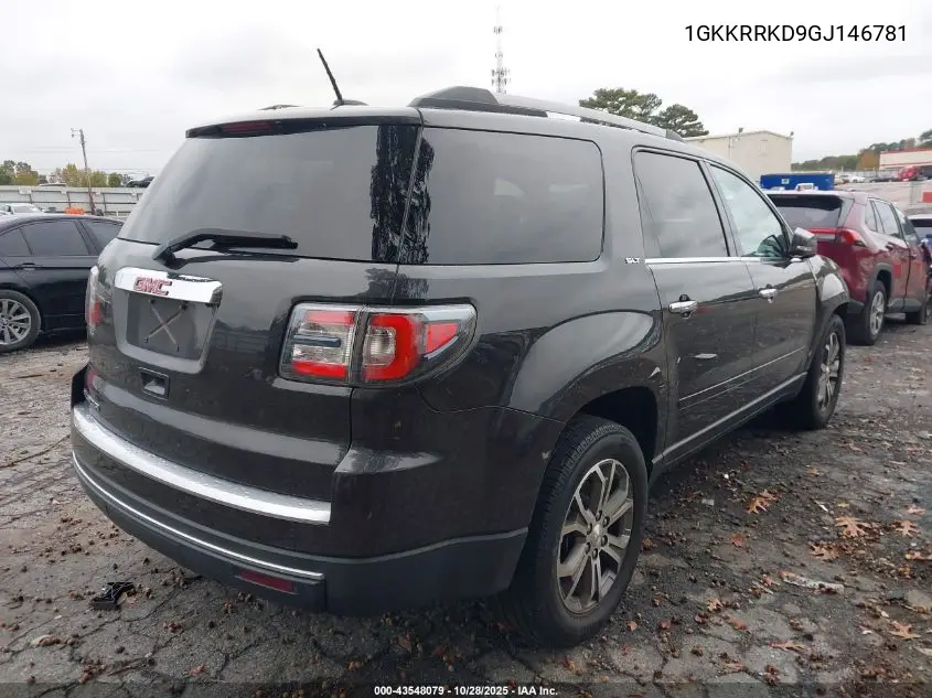 1GKKRRKD9GJ146781 2016 GMC Acadia Slt-1