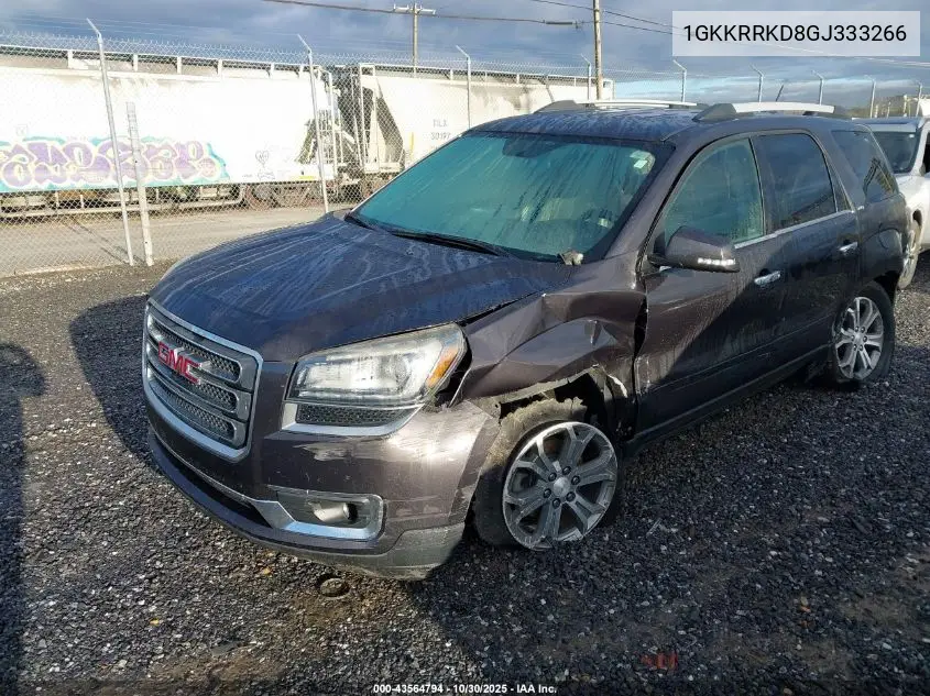 1GKKRRKD8GJ333266 2016 GMC Acadia Slt-1