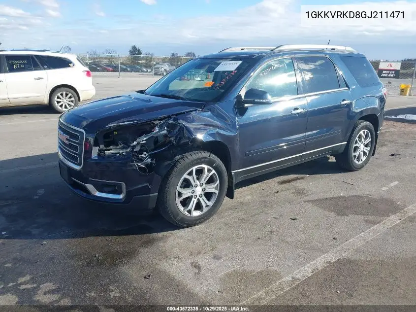 1GKKVRKD8GJ211471 2016 GMC Acadia Slt-1