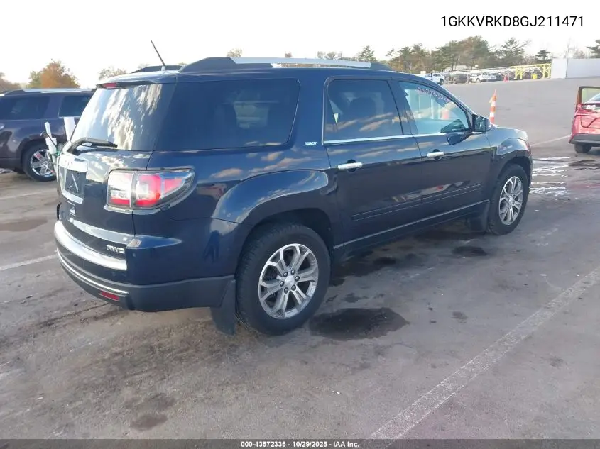 1GKKVRKD8GJ211471 2016 GMC Acadia Slt-1