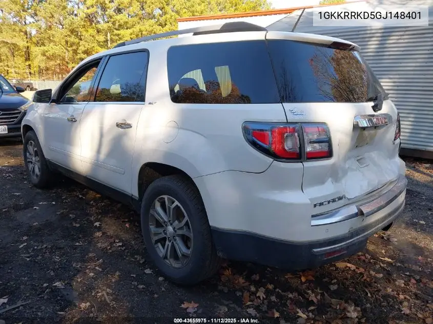 1GKKRRKD5GJ148401 2016 GMC Acadia Slt-1