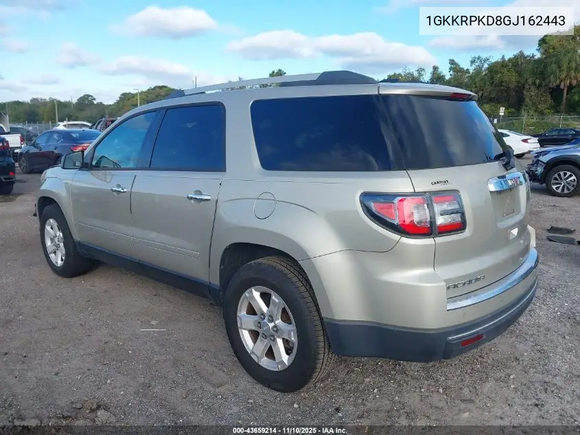 1GKKRPKD8GJ162443 2016 GMC Acadia Sle-2