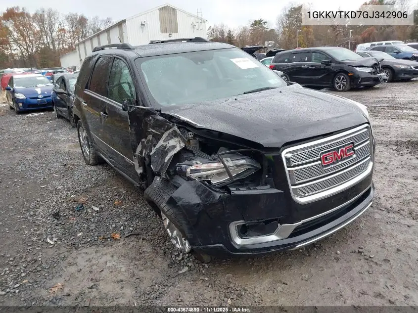 1GKKVTKD7GJ342906 2016 GMC Acadia Denali