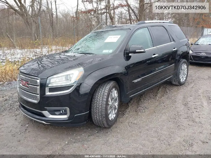 1GKKVTKD7GJ342906 2016 GMC Acadia Denali