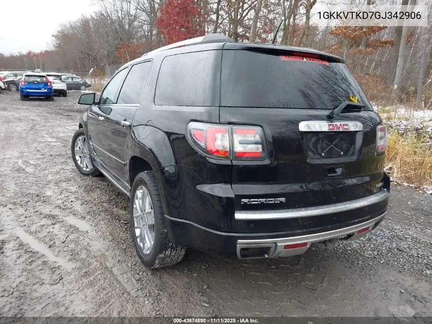 1GKKVTKD7GJ342906 2016 GMC Acadia Denali