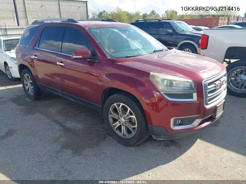 1GKKRRKD9GJ214416 2016 GMC Acadia Slt-1