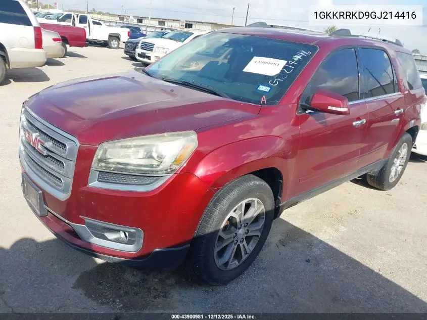 1GKKRRKD9GJ214416 2016 GMC Acadia Slt-1