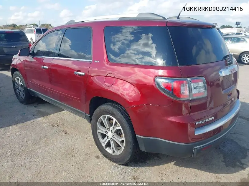 1GKKRRKD9GJ214416 2016 GMC Acadia Slt-1