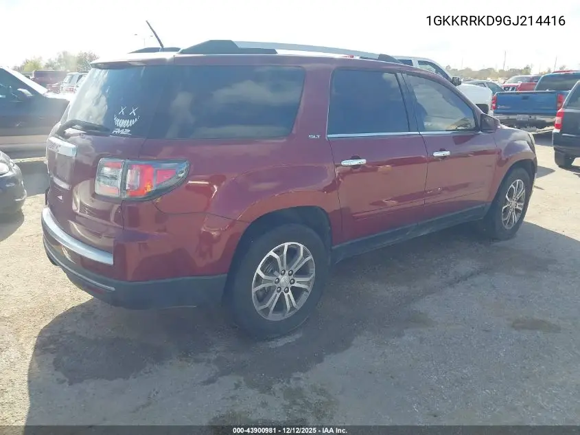 1GKKRRKD9GJ214416 2016 GMC Acadia Slt-1