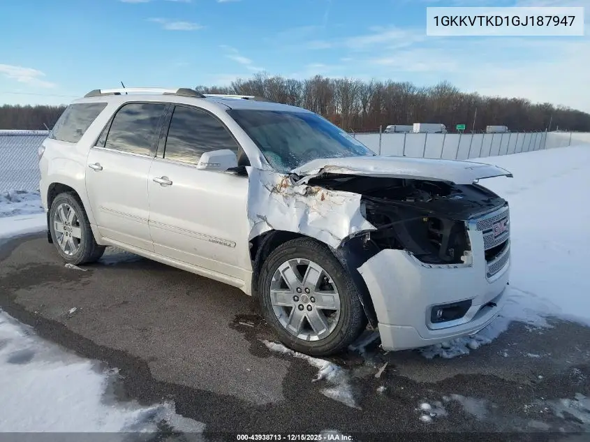 1GKKVTKD1GJ187947 2016 GMC Acadia Denali