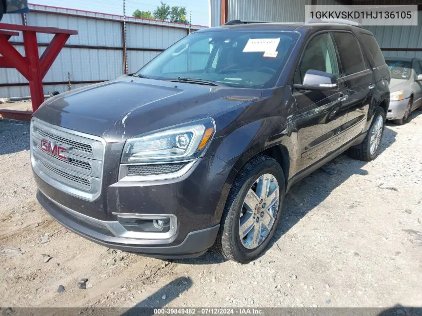 1GKKVSKD1HJ136105 2017 GMC Acadia Limited