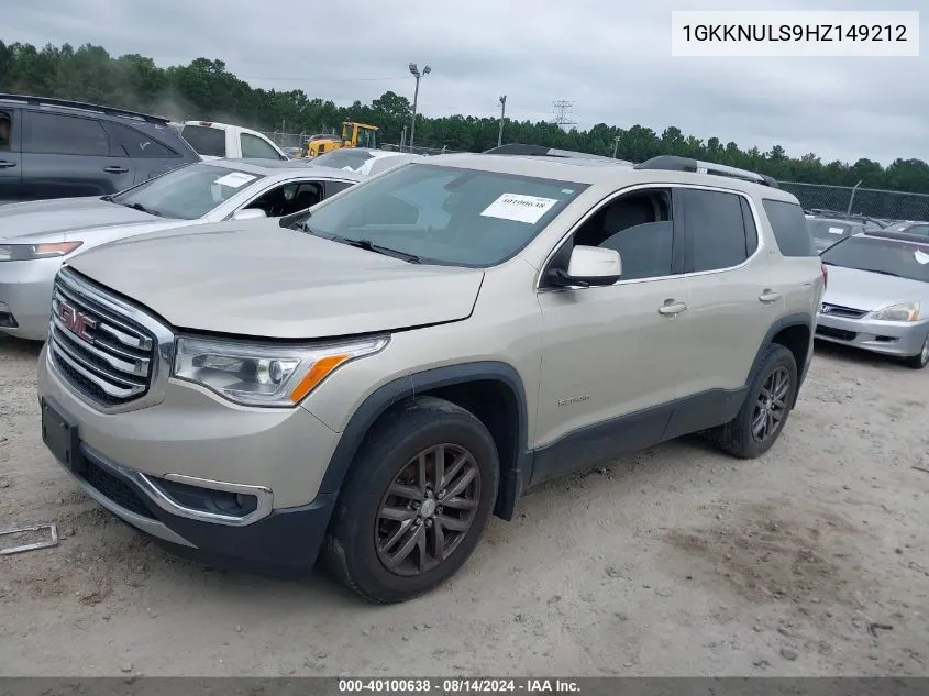 1GKKNULS9HZ149212 2017 GMC Acadia Slt-1