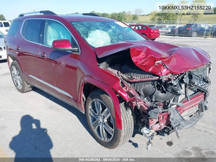 1GKKNXLS3HZ155220 2017 GMC Acadia Denali