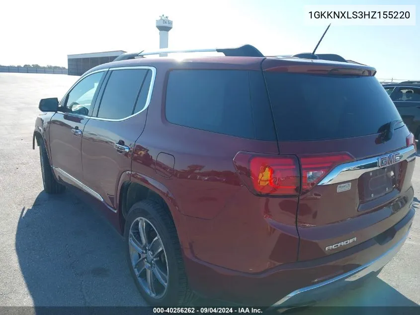 1GKKNXLS3HZ155220 2017 GMC Acadia Denali