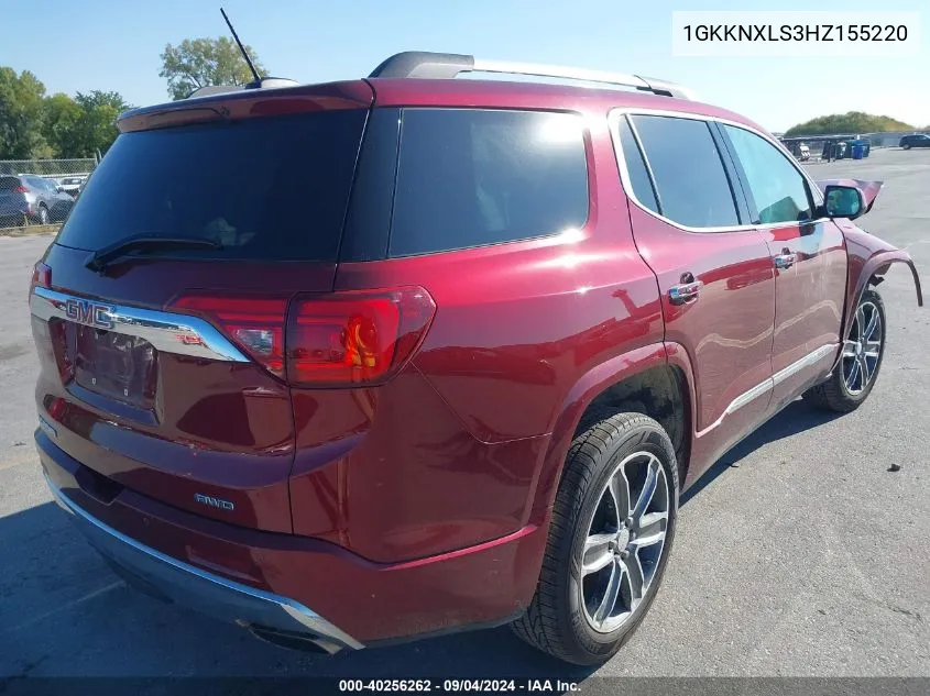 1GKKNXLS3HZ155220 2017 GMC Acadia Denali