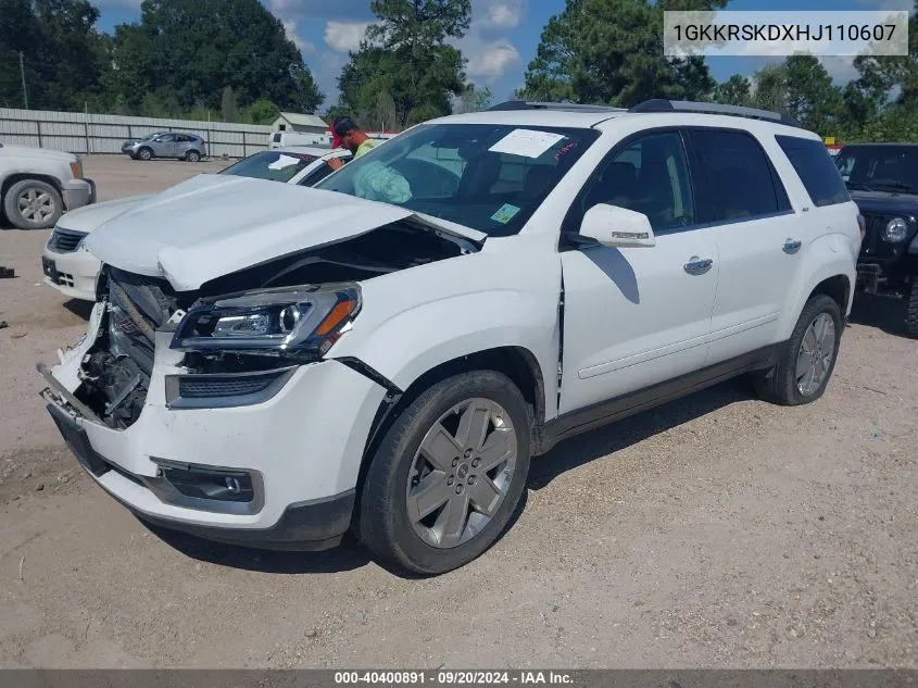 1GKKRSKDXHJ110607 2017 GMC Acadia Limited