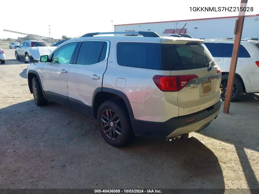 1GKKNMLS7HZ215028 2017 GMC Acadia Slt-1