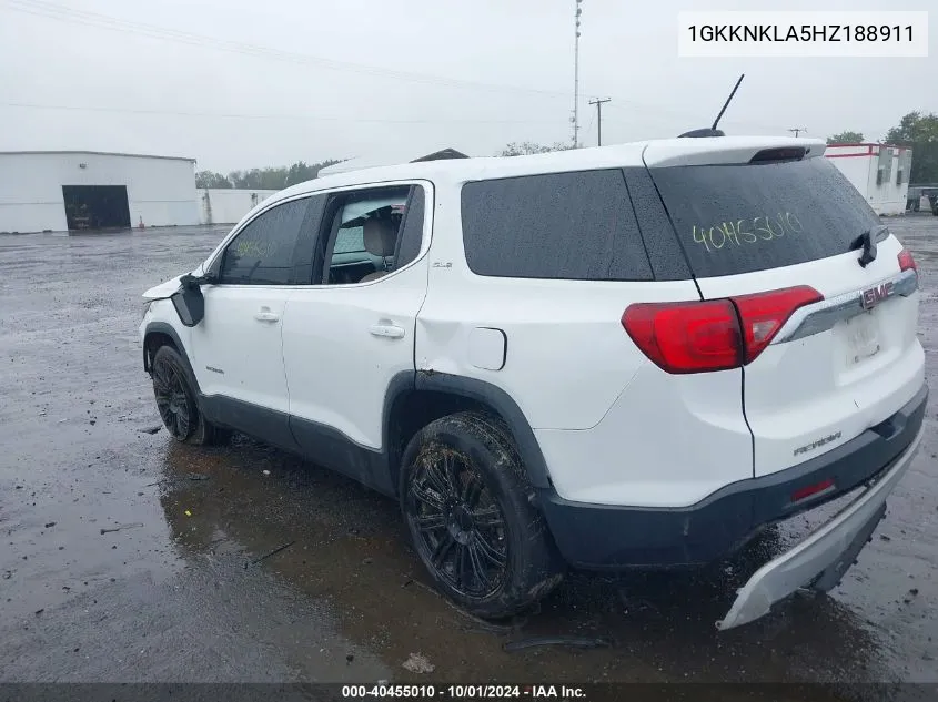 1GKKNKLA5HZ188911 2017 GMC Acadia Sle