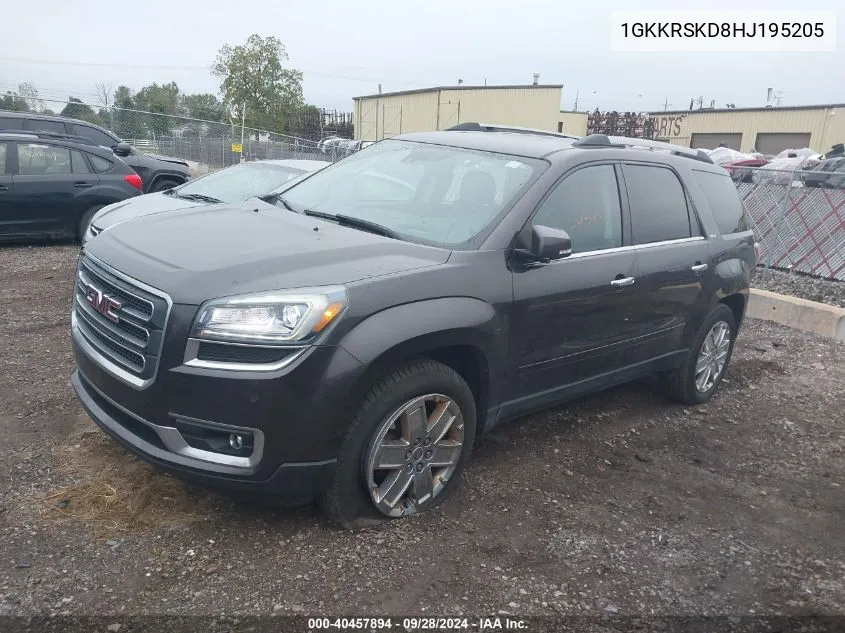 1GKKRSKD8HJ195205 2017 GMC Acadia Limited Slt-2