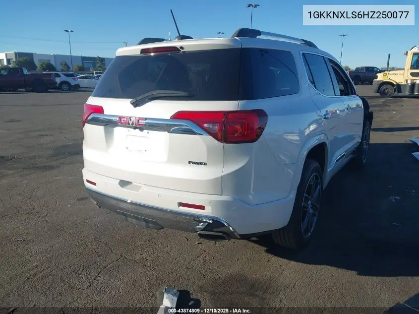 1GKKNXLS6HZ250077 2017 GMC Acadia Denali